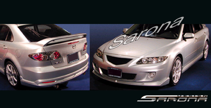 Custom Mazda Mazda6  Sedan Body Kit (2003 - 2006) - $1190.00 (Manufacturer Sarona, Part #MZ-014-KT)